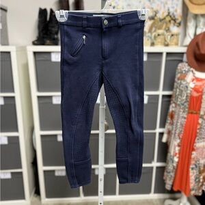 Horze Children’s Silicone Full Seat Navy Cotton Breeches